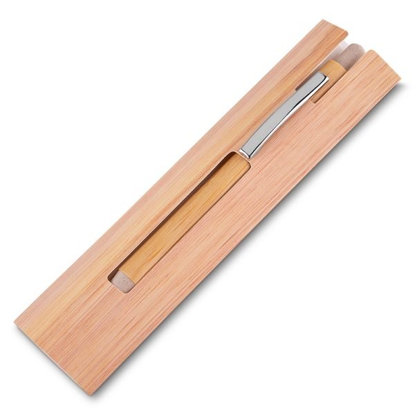 Caneta Ecológica de Bambu com Estojo - Image 3